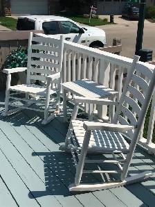Wooden Hickory outdoor patio rocking chairs