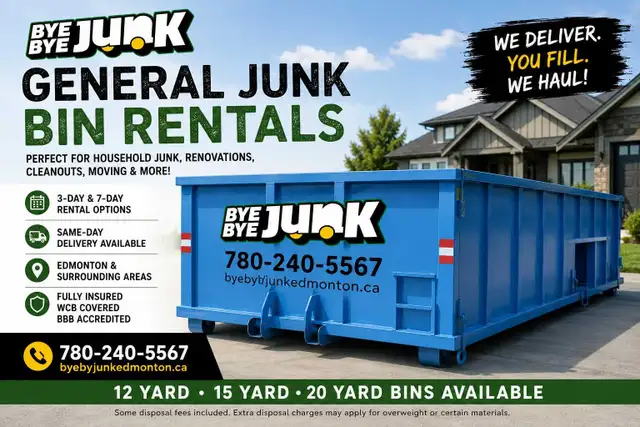 BIN RENTALS - 4 YARD 6 YARD 12 YARD 15 YARD 20 YARD