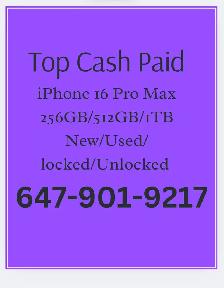 CASH paid for NEW iPhone 16 pro max 256gigabytes