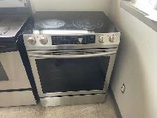 Cuisinière inox encastrable vitro double convection Samsung