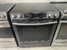 Cuisinière inox encastrable vitro double convection Samsung