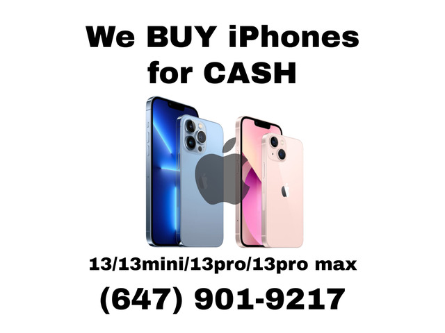 WE BUY! iPhone 13/13mini/13pro/13promax CASH PAID!