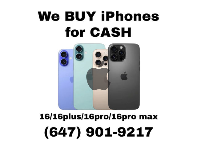 WE BUY! iPhone 16/16plus/16pro/16promax CASH PAID!