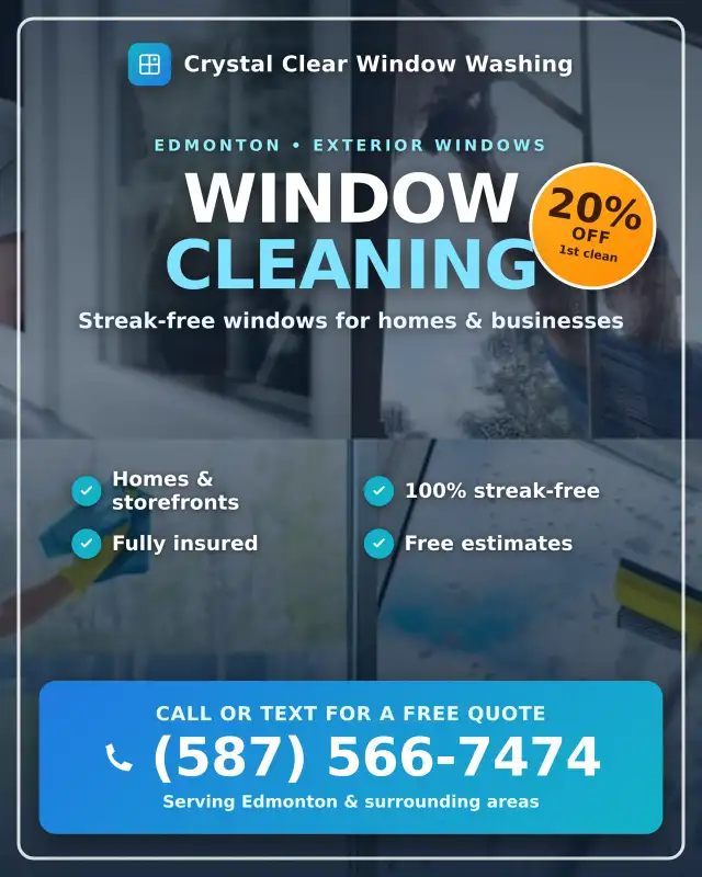 Crystal clear window washing service