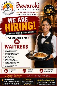 Now Hiring: Waitress, Floor Manager, Dishwasher & Line Chef - Photo 2