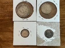 Antique CANADIAN Coins 1890 20c, 1902 5c,  1908 10c, 1916 50c ! - Photo 6