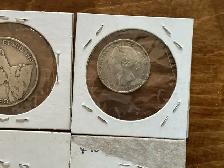 Antique CANADIAN Coins 1890 20c, 1902 5c,  1908 10c, 1916 50c ! - Photo 8