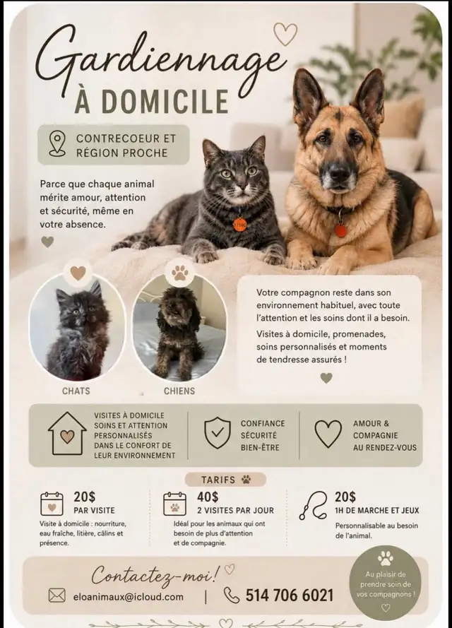 gardienne à domicile pour animaux
