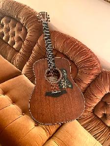 TAYLOR 320 AlI SOLID Mohogany Guitar. PICK UP, CustomCASE, - Photo 8