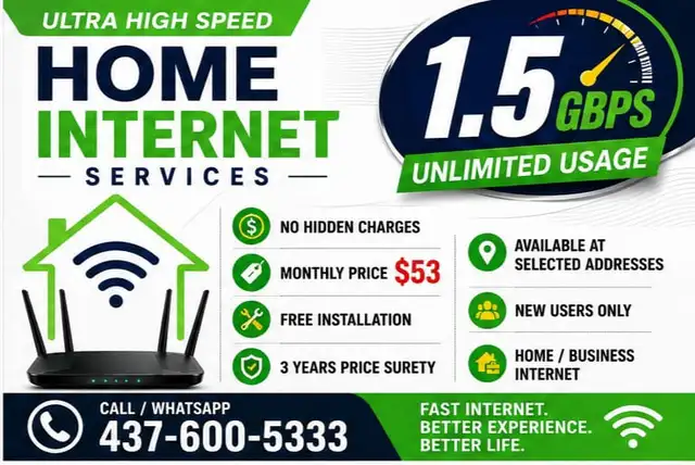 $53 Cheap Internet Plan – 1.5 Gbps Home Internet