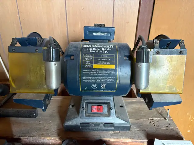 6in master craft bench grinder