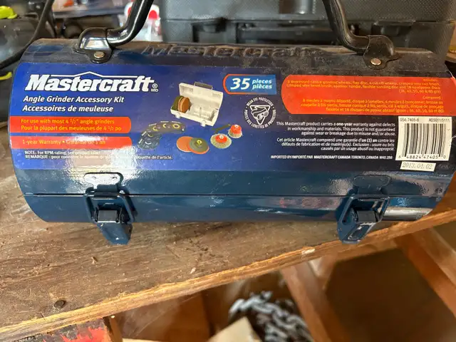 Mastercraft angle grinder accessory kit