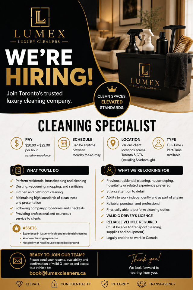 PT Cleaning Specialist