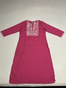 Brand New Pink Indian Ladies Kurti | 100% Cotton | Medium - Photo 2