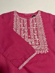 Brand New Pink Indian Ladies Kurti | 100% Cotton | Medium - Photo 3
