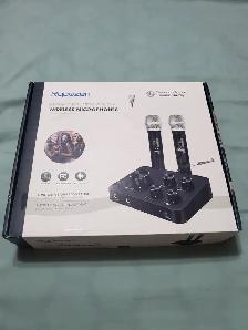 Dual UHF Karaoke Microphone System – HDMI ARC/Optical/Aux for TV