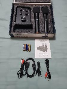 Dual UHF Karaoke Microphone System – HDMI ARC/Optical/Aux for TV - Photo 3