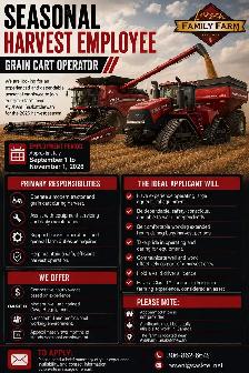 Grain Cart Driver / Harvest Help