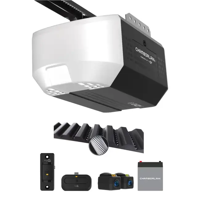 Garage Door Chamberlain 1/2 HP Belt Drive Smart Garage Door Open