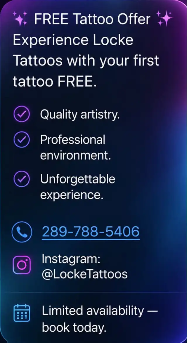 hi im looking to tattoo someone asap 289-788-5406