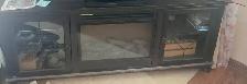 dark chocolate large features a built-in electric fireplace