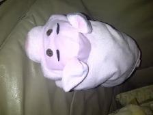 BEAU COCHON ROSE NEUF 15'LONx7'HAU QUI CHANGE EN COUSSIN: $10.00 - Photo 3