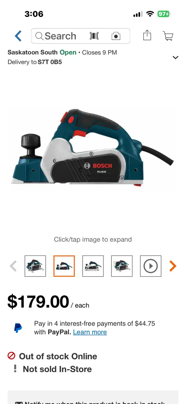 Bosch electric planer