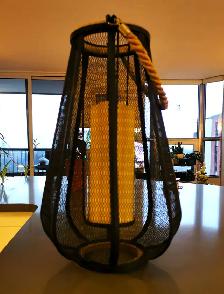 Black Metal Mesh Cage Style Decorative Lantern - Photo 4