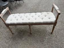 French Provincial Tufted Bench