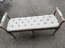 French Provincial Tufted Bench - Photo 2