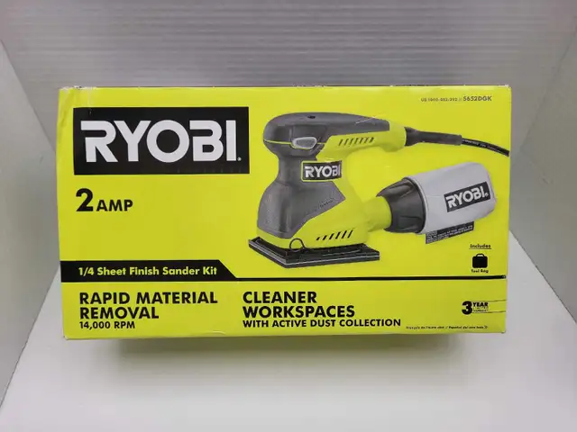 Ryobi S652DGK 1/4 Sheet Sander NEW