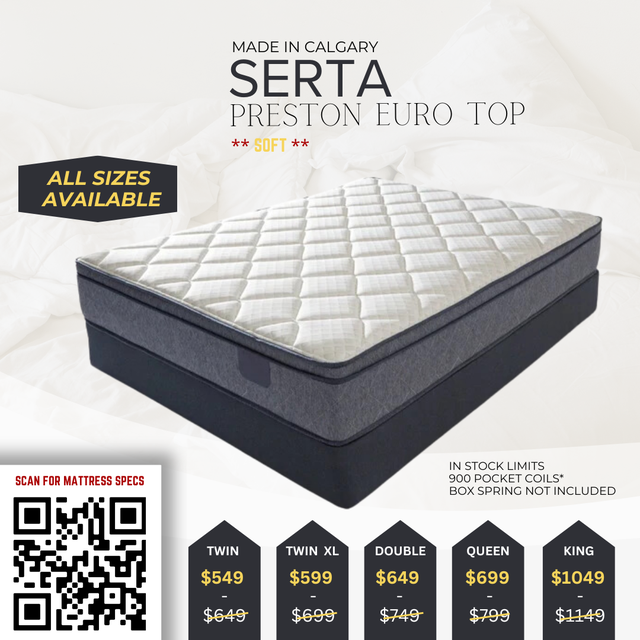 SERTA MATTRESSES SALE AT CANADIAN MATTRESS YYC! COME NOW