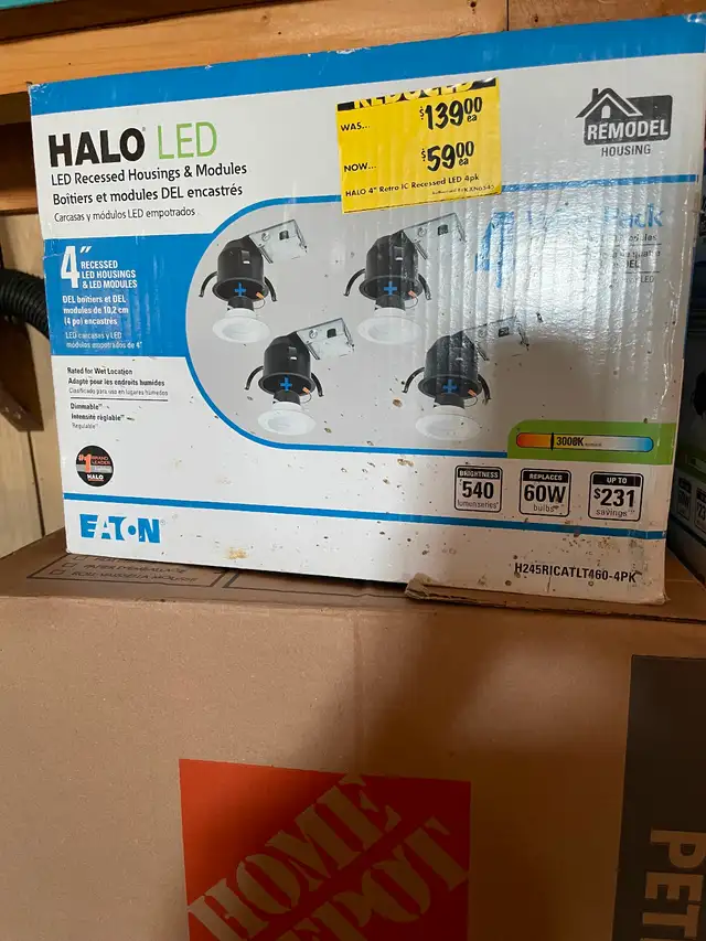 Halo LED Recessed Housings and Modules.