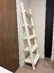 Modern White Leaning Ladder Shelf - Photo 2