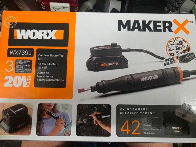 Worx WX739L MAKERX Rotary Tool Kit Brand New In Box