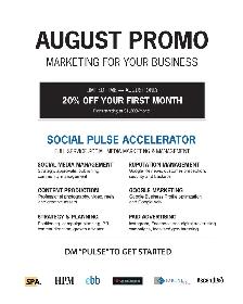 Social Media Marketing - 20% OFF August Only