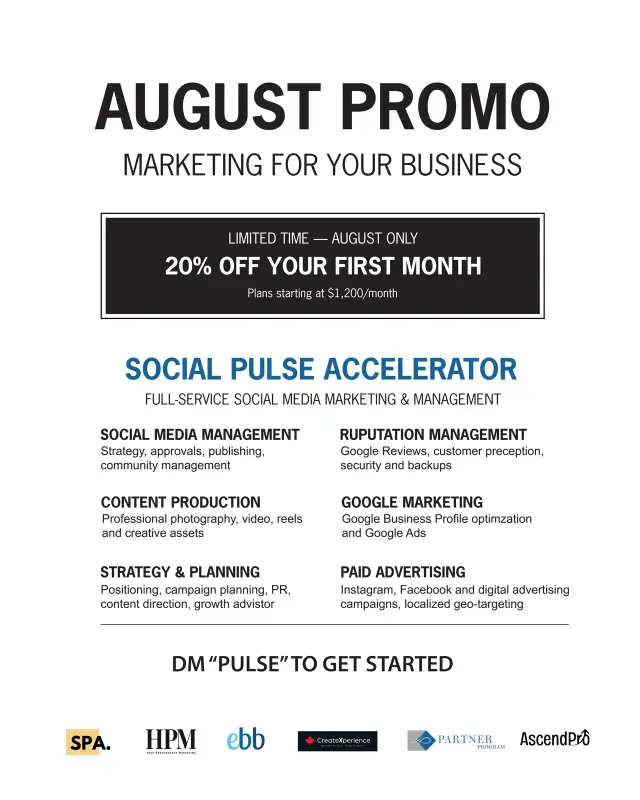 Get 20% OFF Social Media Marketing — August Only