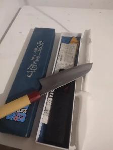 Yuki Santoku masakage knife and sharpening rod $300 like new