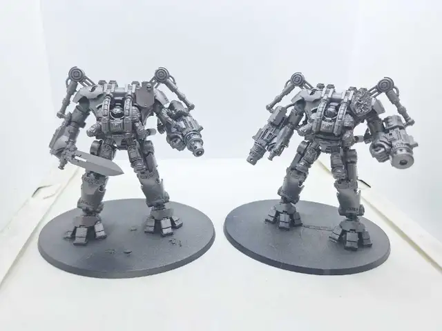 Warhammer 40k 2 Gray Knights Dreadknights Primed Gray