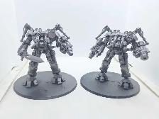 Warhammer 40k 2 Gray Knights Dreadknights Primed Gray