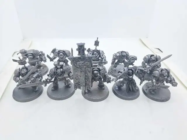 Warhammer 40k 10 Grey Knights Brother Terminators Primed Gray