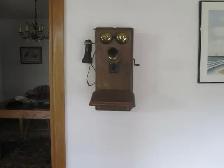 Vintage hand crank wall phone