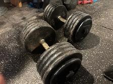 95lbs York steel dumbbells