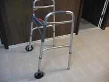 Folding Aluminum Walkers, with Wheels or No Wheels