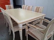 Vintage Dining Set with 8 Chairs - Photo 2
