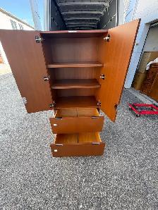 Free delivery used Wooden Cabinet with Shelves and Drawers