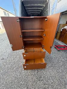 Free delivery used Wooden Cabinet with Shelves and Drawers - Photo 3