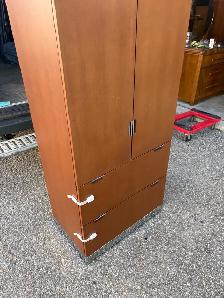 Free delivery used Wooden Cabinet with Shelves and Drawers - Photo 4