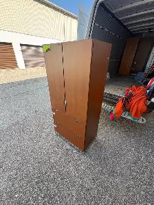 Free delivery used Wooden Cabinet with Shelves and Drawers - Photo 5