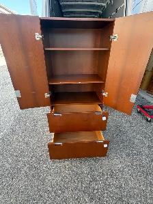 Free delivery used Wooden Cabinet with Shelves and Drawers
